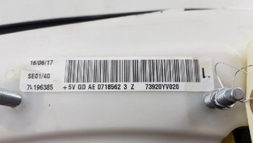 PEUGEOT 108 2017 ULOŽENÍ VZDUCHOVÉ