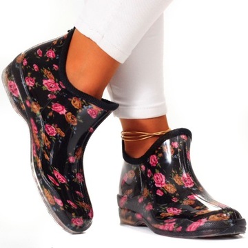 KALOSZE DAMKSIE ELEGANCKIE GUMIAKI NISKIE GUMOWCE