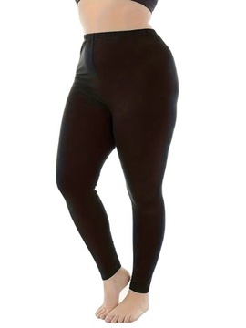 7XL/8XL Legginsy damskie bambusowe czarne, duże rozmiary