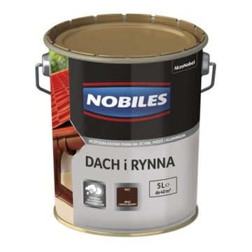 Emalia Nobiles Dach i Rynna brąz czekoladowy 5 l