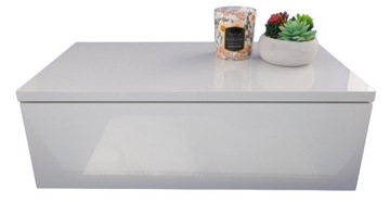 MAŁA TOALETKA Szafka nocna STOLIK szuflada POŁYSK SZARY 60cm NICOLA