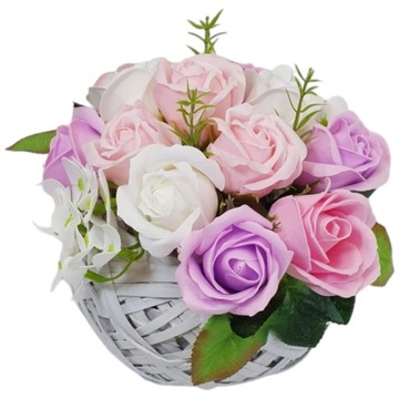 Мыло цветы букет розы гортензии ароматные ПОДАРОК ​​НА ДЕНЬ МАТЕРИ