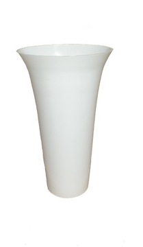 TUBA DO KWIATÓW BIAŁA WKŁAD Z KRATKĄ FLAKON 24 cm