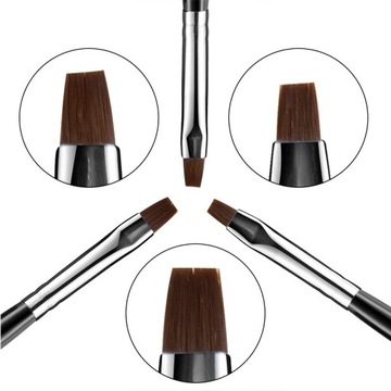 Набор кистей BLACK GEL, гибридный гель, 7 шт, кисти для декора.