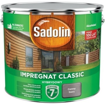 SADOLIN CLASSIC IMPR. HYBRYDOWY 9L CIEMNY SZARY