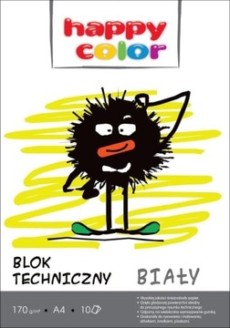 Blok techniczny biały 170g A4 HAPPY COLOR 3550 2030-0