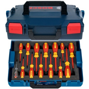 Zestaw 14 wkrętaków izolowanych 1000V VDE BOSCH w walizce L-BOXX 102