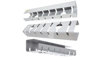 Organizator kabli sprzętowych montaż pod biurkowy 2x prowadnica 530x110x8