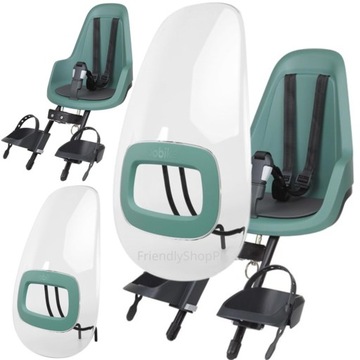 FOTELIK ROWEROWY GO MINI + OSŁONA PEPPERMINT