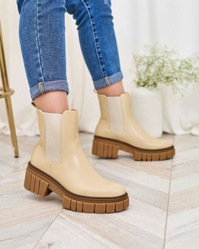 БЕЖЕВЫЕ ЖЕНСКИЕ БОТИНКИ EFEROPE 41