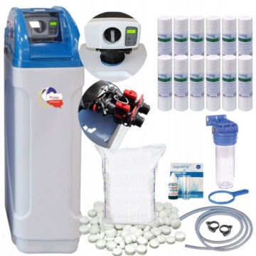 Zmiękczacz wody - 25L, sól, test, wkłady