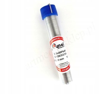 Cyna z topnikiem Fiolka 1,0 mm LC60 FSW26 - 16g