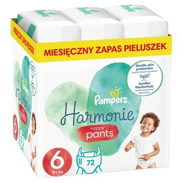 OUTLET Pieluchomajtki Pampers Harmonie Roz. 6 72 szt.