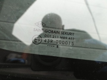 DACIA LODGY STEPWAY 2018 SKLO (OKNO) KAROSERIE LEVÝ ZADNÍ TĚSNĚNÍ ZVEDANÁ ORIG.