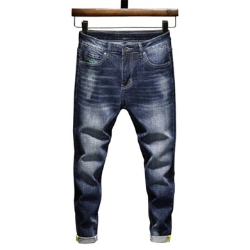 Mens Jeans Brand Slim Fit Blue Stretch Jeans 2022