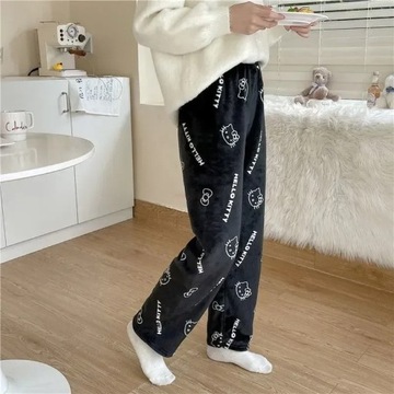 HELLO KITTY ПИЖАМНЫЕ БРЮКИ МЯГКИЕ И УДОБНЫЕ РОЖДЕСТВЕНСКИЕ БРЮКИ