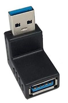 Przejście USB 3.0 Pod Kątem / Wtyk - Gniazdo kątowe 90° Typu L Przejściówka