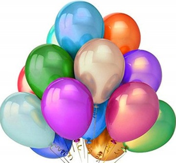 Balony urodzinowe Metalizowane błyszczące duże 100sz