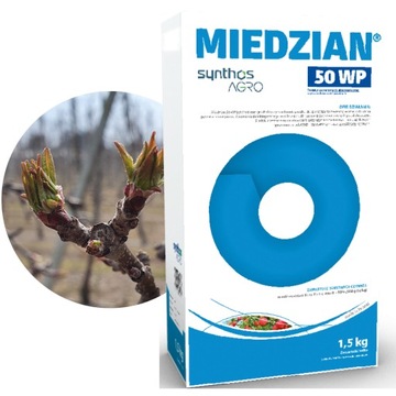 MIEDZIAN 50 WP 1.5KG NA MĄCZNIAKA PLAMISTOŚĆ PARCH DO WCZESNYCH ZABIEGÓW
