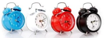 Zegar retro budzik klasyczny baterie głośny alarm