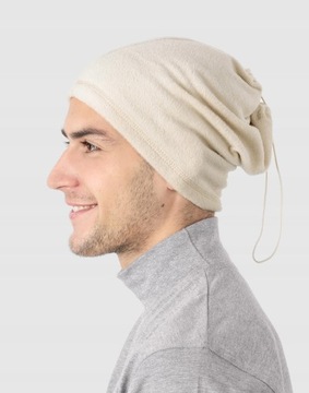 Флисовая шапка-балаклава и шарф 5в1, XXL экрю