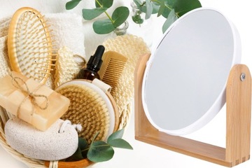 Lusterko kosmetyczne DO MAKIJAŻU dwustronne powiększające kosmetyczne 18x21