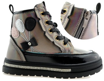 BUTY ZIMOWE DZIEWCZĘCE OCIEPLANE ŚNIEGOWCE 28