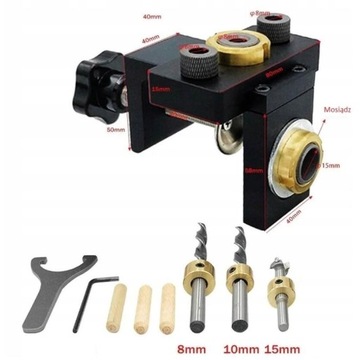 Шаблон 3-в-1 для эксцентриков для сверления дюбелей