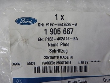 FORD FOCUS C-MAX S-MAX ZNAKY ZNAK LOGO