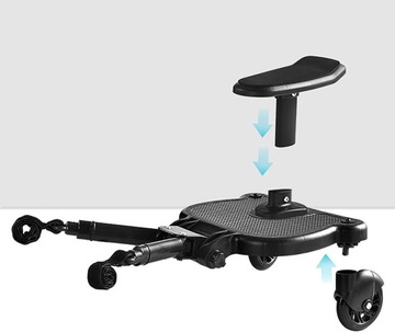 ДОПОЛНИТЕЛЬНАЯ КОЛЯСКА 25 КГ С СИДЕНЬЕМ, ЧЕРНАЯ, 3-7 ЛЕТ, CE