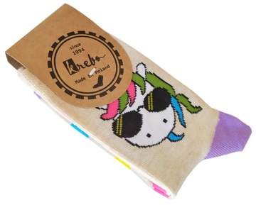 ДЕТСКИЕ НОСКИ С РАЗНОКРАСНЫМ ЕДИНОРОГОМ KREBO 27-30