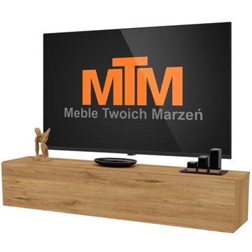 Szafka RTV Wisząca Pod Telewizor Komoda Loft Półka Loft Dąb Lancelot 160