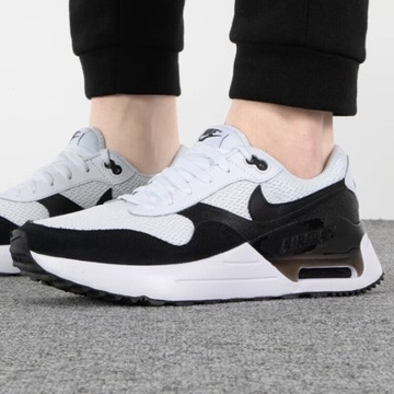 Buty Męskie NIKE AIR MAX SYSTM retro sportowe czarne wygodne białe