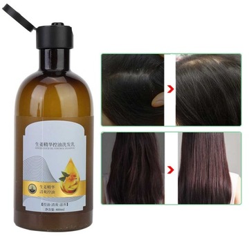 400 ml unisex Imbirowy szampon do włosów Odżywczy olejek kontrolujący HV