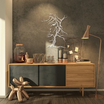 DEKORACJA AŻUROWA Z DREWNA OZDOBA ŚCIENNA 3D OBRAZ KOBIETA OBRAZ DO SALONU