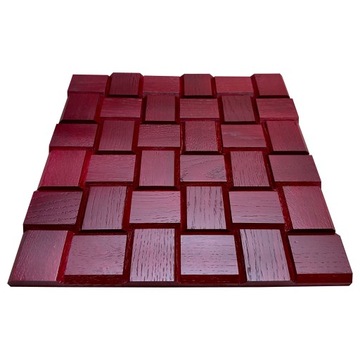 Акустическая панель на стену Wood 3D - RED WINE