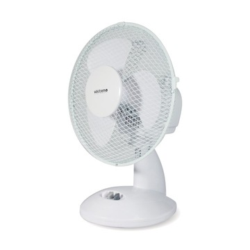 WENTYLATOR WIATRAK STOJĄCY BIURKOWY 27 cm BIAŁY