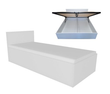 Łóżko VICTORIA LUX 120 rama metal białe - kolory