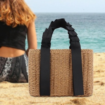 Torba ręcznie tkana Kreatywna, modna, plażowa torba do przechowywania w