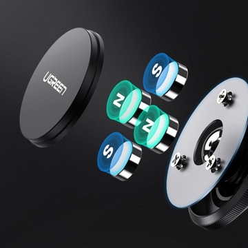 МАГНИТНЫЙ ДЕРЖАТЕЛЬ ДЛЯ ТЕЛЕФОНА UGREEN НА ПАНЕЛИ ПРИБОРНОЙ ПАНЕЛИ 360°