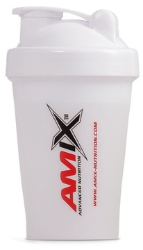 МАЛЕНЬКИЙ ШЕЙКЕР AMIX - 400 мл, 6 ЦВЕТОВ, БЕЛЫЙ Компактный, с мерным стаканчиком и ситечком.