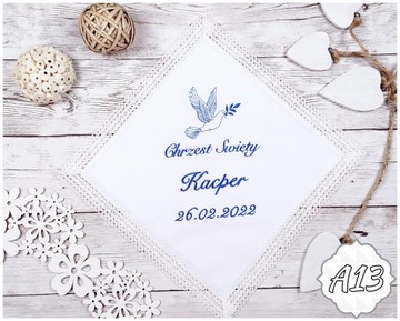 Белый крестильный халат с вышивкой БОХО для крещения Сувенир СОДАЛИТ коробочка А