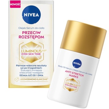 NIVEA OLEJEK SERUM DO CIAŁA LUMINOUS ANTI STRECH NA ROZSTĘPY PRZEBARWIENIA