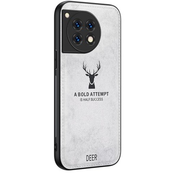 For OnePlus Ace 3 5G/12R 5G Protective Case Deer Pattern PU Leather+PC+TPU