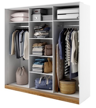 Шкаф, комод, кровать 160, прикроватные тумбочки LENART DENTRO