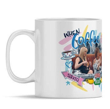 Фирменная чашка друзья кофе - это жизнь 330 мл