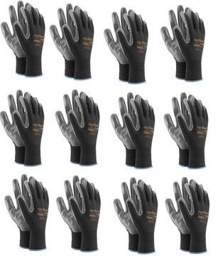 Rękawice nitrylowe 12 PAR dla mechaników r. 9
