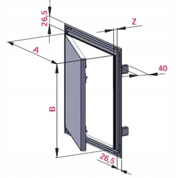 Ревизионная дверь, крышка, 200х400, гипсокартон
