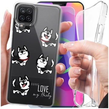 Etui 2MM do Samsung Galaxy A12 / M12 ( case silikon ochrona aparatu) +SZKŁO