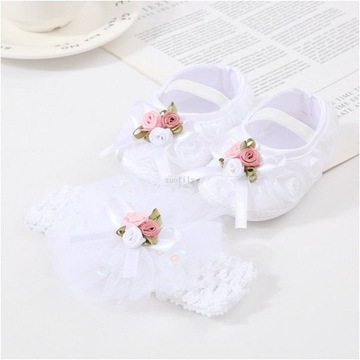 ТУФЛИ ТУФЛИ 10,5 см. Размер 17 ПОВЯЗКА НА ГОЛОВЬ белая крещенская